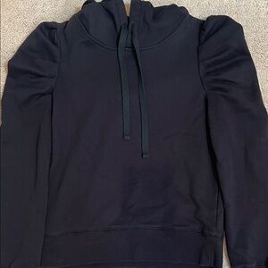 Rebecca Minkoff Black Puff Sleeve Hoodie
